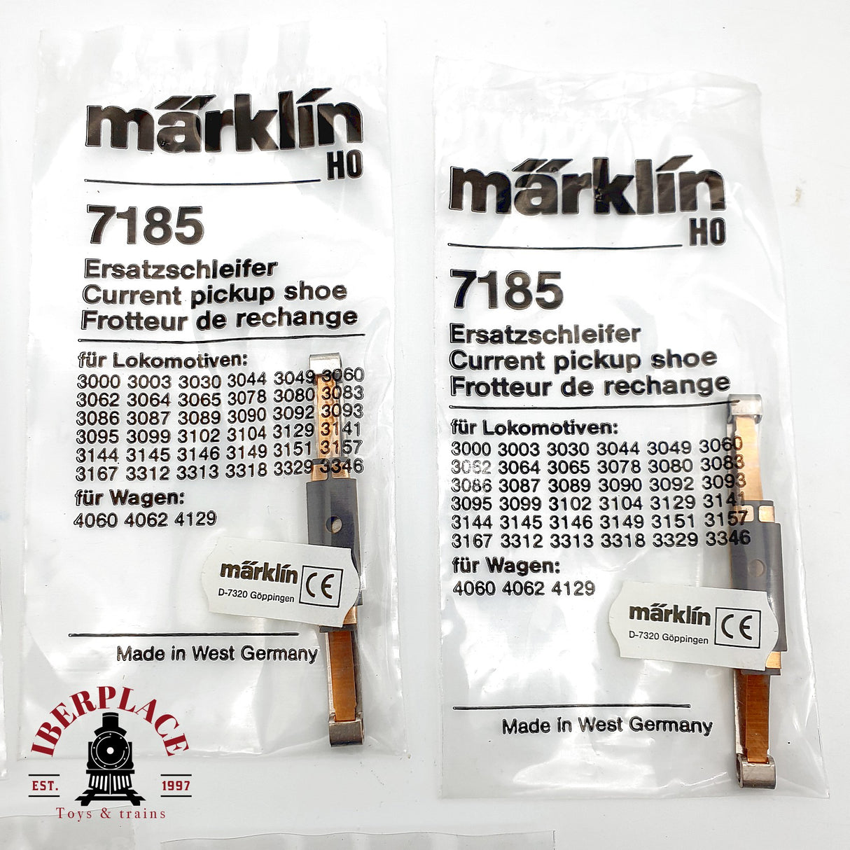 ♻️ Märklin 7185 Lote 7x patin toma corriente Ersatzschleifer AC H0 Escala 1:87