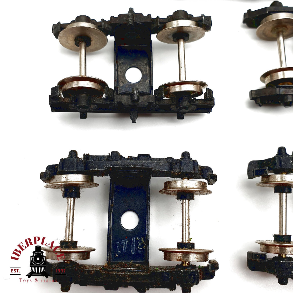 ♻️  5x Bogies para repuestos de vagones H0 escala 1:87 E20 3/7