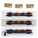 ♻️✨ Märklin 3x 8714 Vagones portacoches DB Ep IV Mini Club Escala Z 1:220