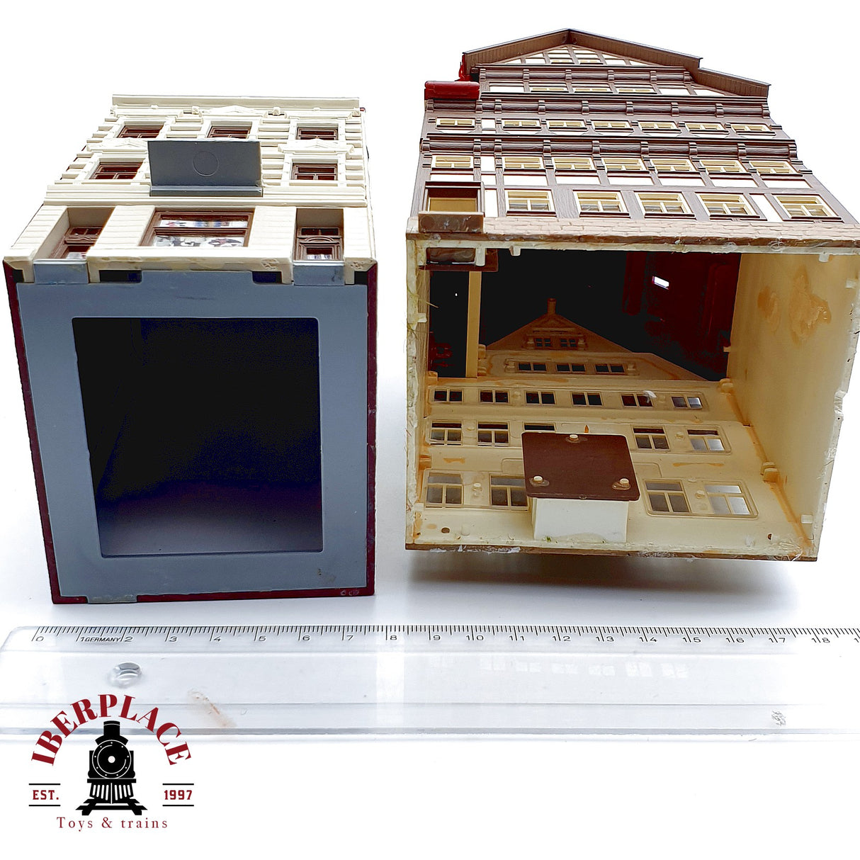 ♻️ 2x Edificios posada Preussischer Hof y cerveza publicidad Escala H0 1:87