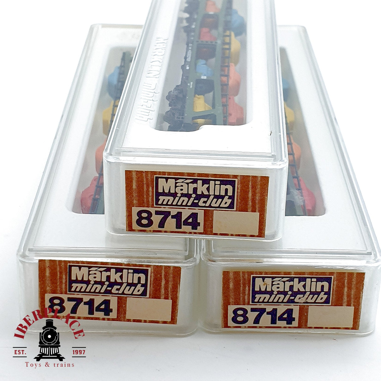 ♻️✨ Märklin 3x 8714 Vagones portacoches DB Ep IV Mini Club Escala Z 1:220