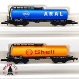 ♻️✨ Märklin 4x Vagones Cisternas Aral Shell Esso BP DB Mini Club Escala Z 1:220