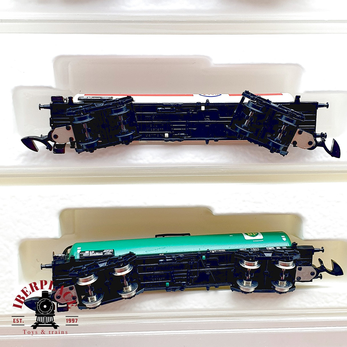 ♻️✨ Märklin 4x Vagones Cisternas Aral Shell Esso BP DB Mini Club Escala Z 1:220
