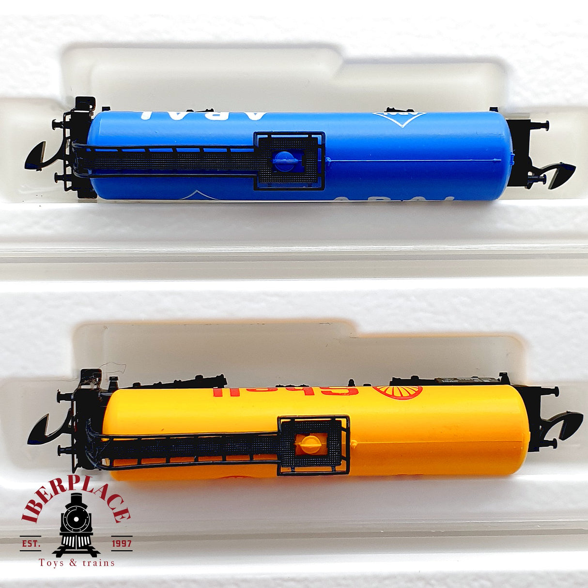 ♻️✨ Märklin 4x Vagones Cisternas Aral Shell Esso BP DB Mini Club Escala Z 1:220