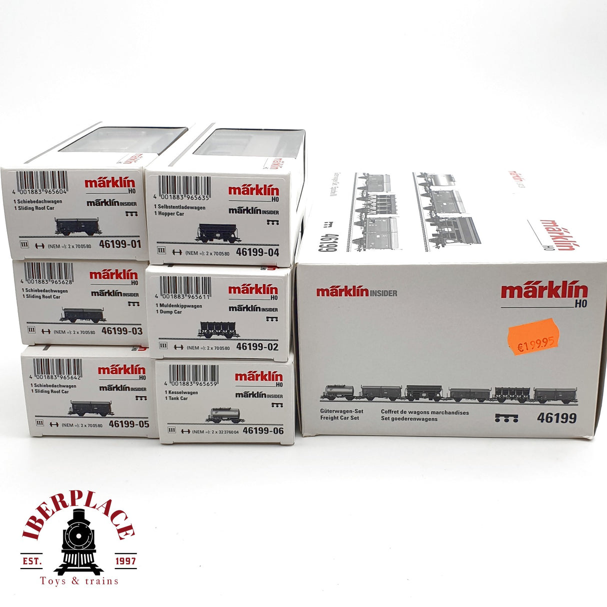 ♻️  Märklin 46199 set de vagones de mercancías Época 3 DB H0 escala 1:87 E21