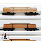 ♻️✨ Märklin 3x Vagones Madereros 8619 y Grúa Mini Club Escala Z 1:220