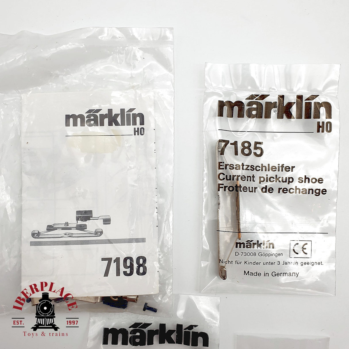 ♻️ Märklin Lote Recambios 7198 2x 7185 7164 Patines 2x 60030 Escobillas AC H0 Escala 1:87