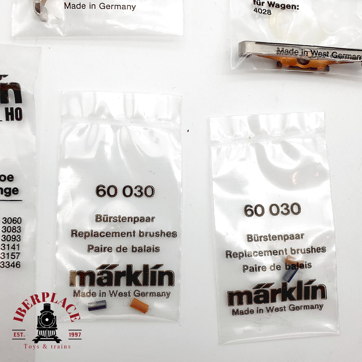 ♻️ Märklin Lote Recambios 7198 2x 7185 7164 Patines 2x 60030 Escobillas AC H0 Escala 1:87