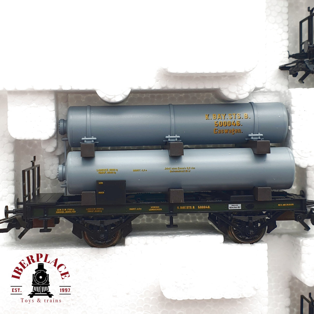 ♻️  Märklin 46600 set de cisternas de gas K.Bay.Sts.B H0 escala 1:87 E21
