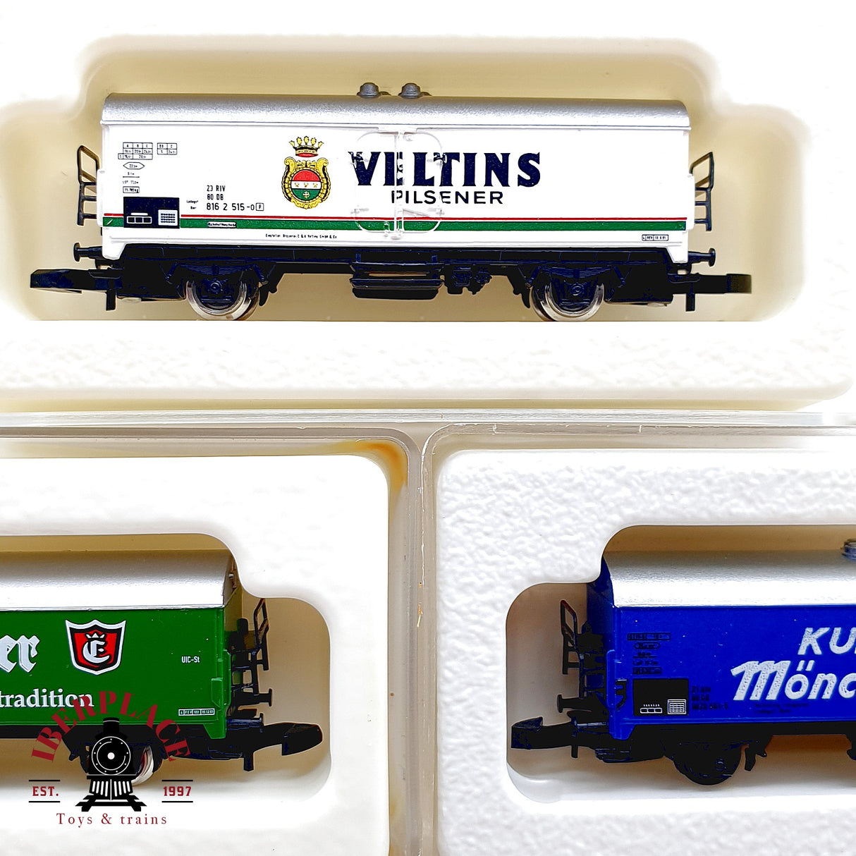 ♻️✨ Märklin mini-club 7x Set Vagones Cerveceros Bierwagen DB Ep IV Escala Z