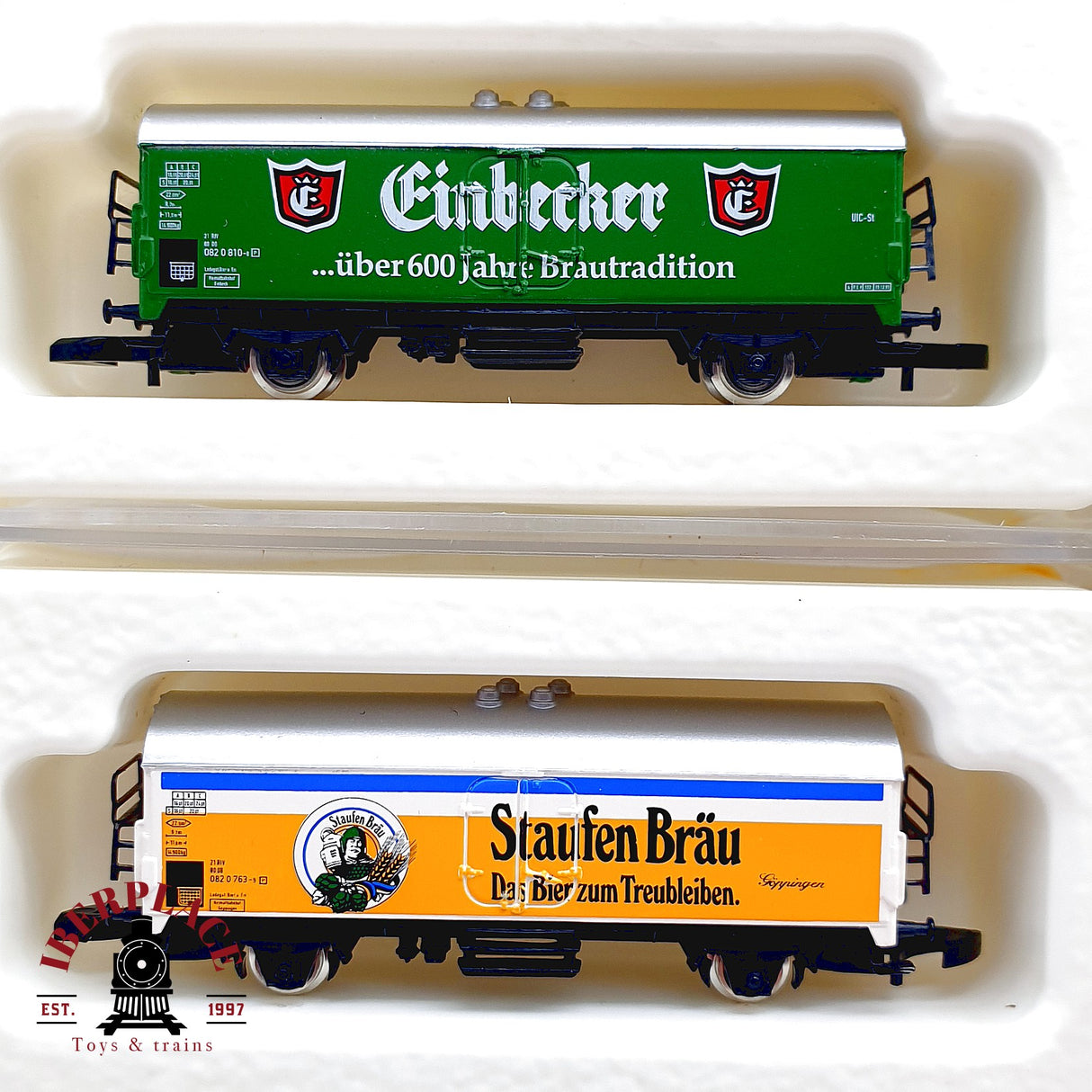 ♻️✨ Märklin mini-club 7x Set Vagones Cerveceros Bierwagen DB Ep IV Escala Z