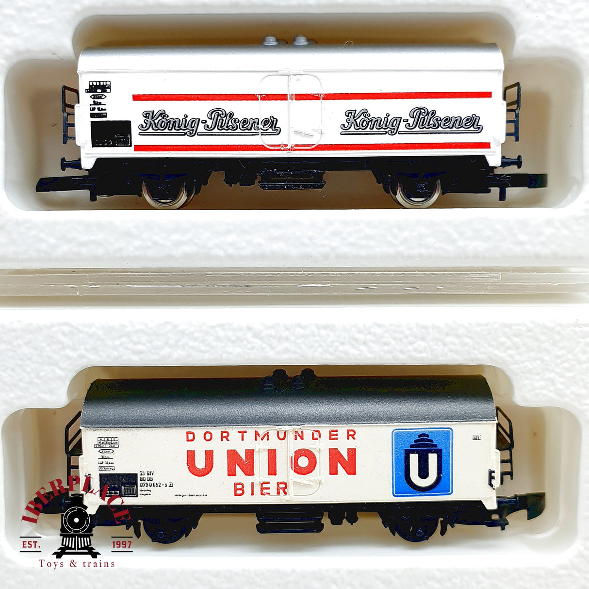 ♻️✨ Märklin mini-club 7x Set Vagones Cerveceros Bierwagen DB Ep IV Escala Z