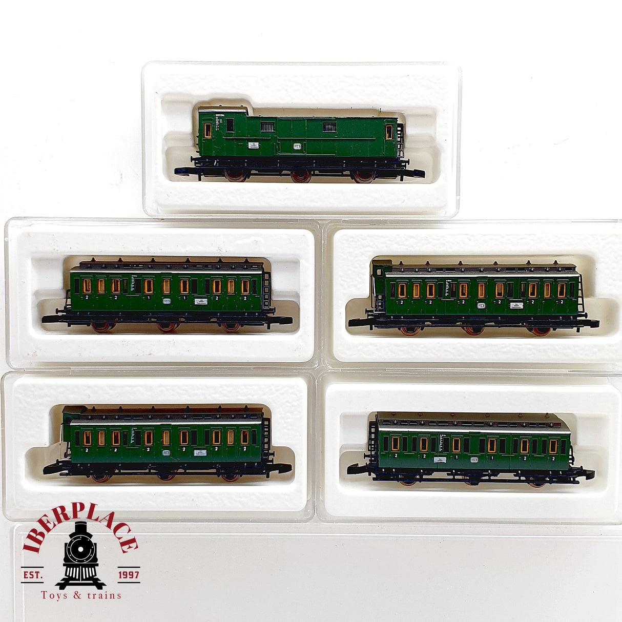 ♻️ ✨ Märklin mini-club 5x Set Vagones Pasajeros KPEV/DB Ep I/III Escala Z 1:220
