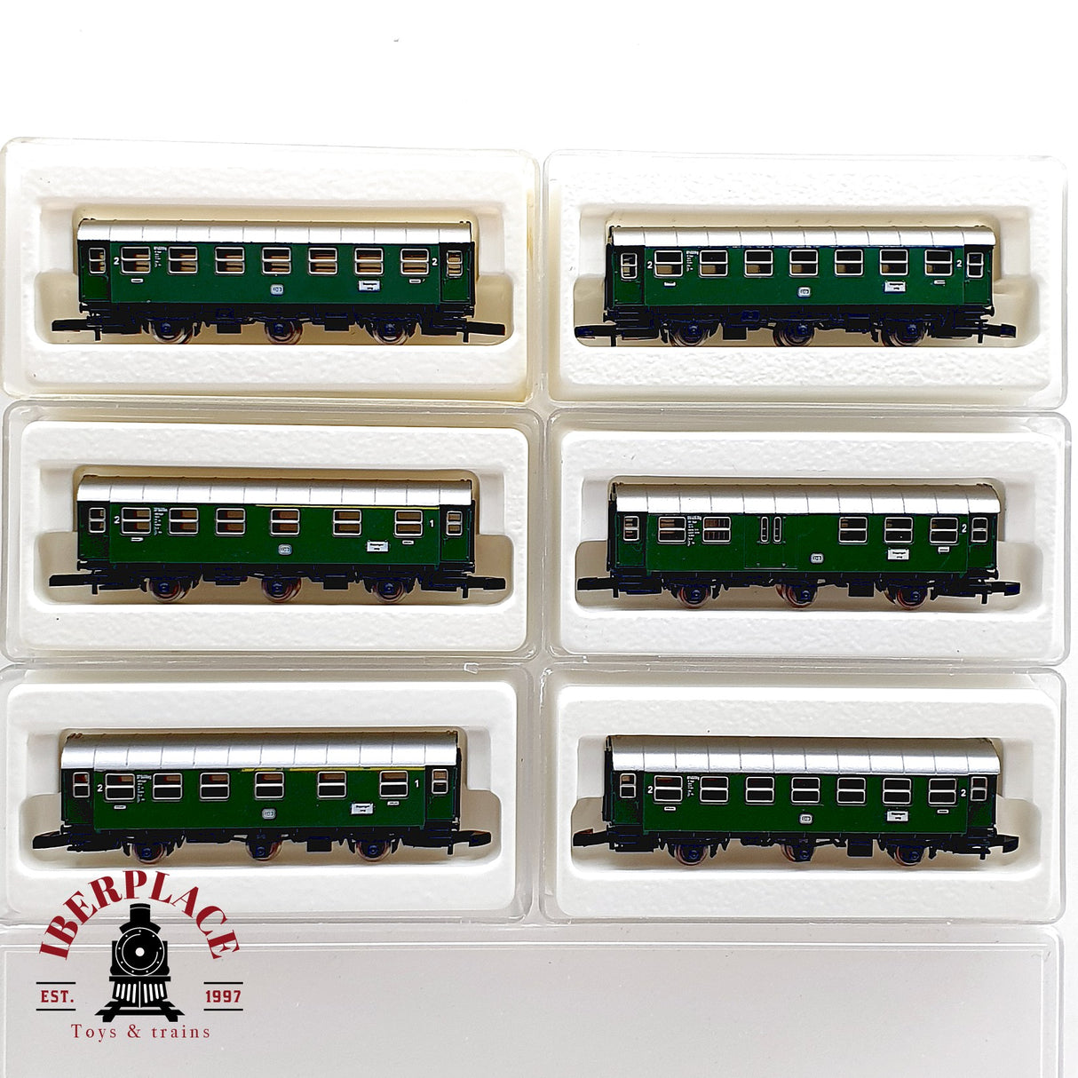 ♻️✨ Märklin mini-club 6x Set Vagones 8706 8707 8708 DB Ep III Escala Z 1:220
