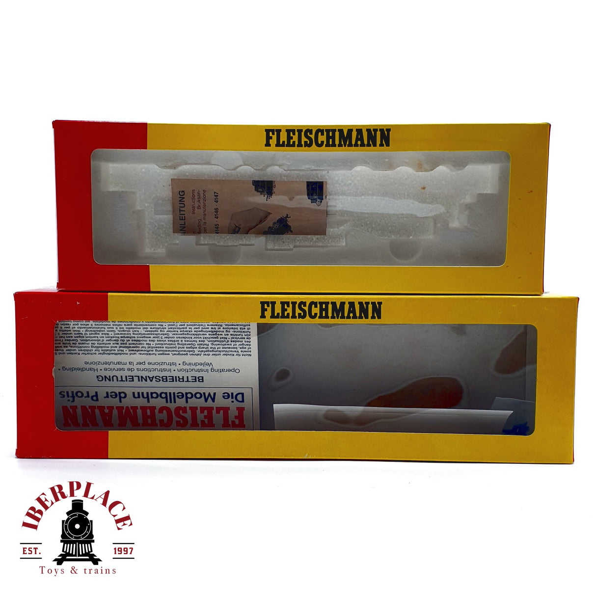 ♻️ Fleischmann 2x cajas vacías para locomotoras 4146 4103 H0 escala 1:87 E20