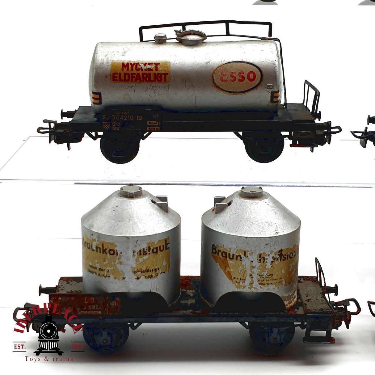 ♻️ Märklin 5x vagones cisterna, silo y cerrado DB para piezas o repuestos H0 escala 1:87 E20