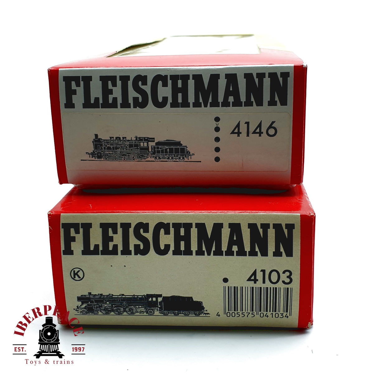 ♻️ Fleischmann 2x cajas vacías para locomotoras 4146 4103 H0 escala 1:87 E20