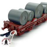 ♻️ Roco 4396D Vagón Pesado 4 Ejes DB Carga Bobinas Acero Coils DC H0 Escala 1:87