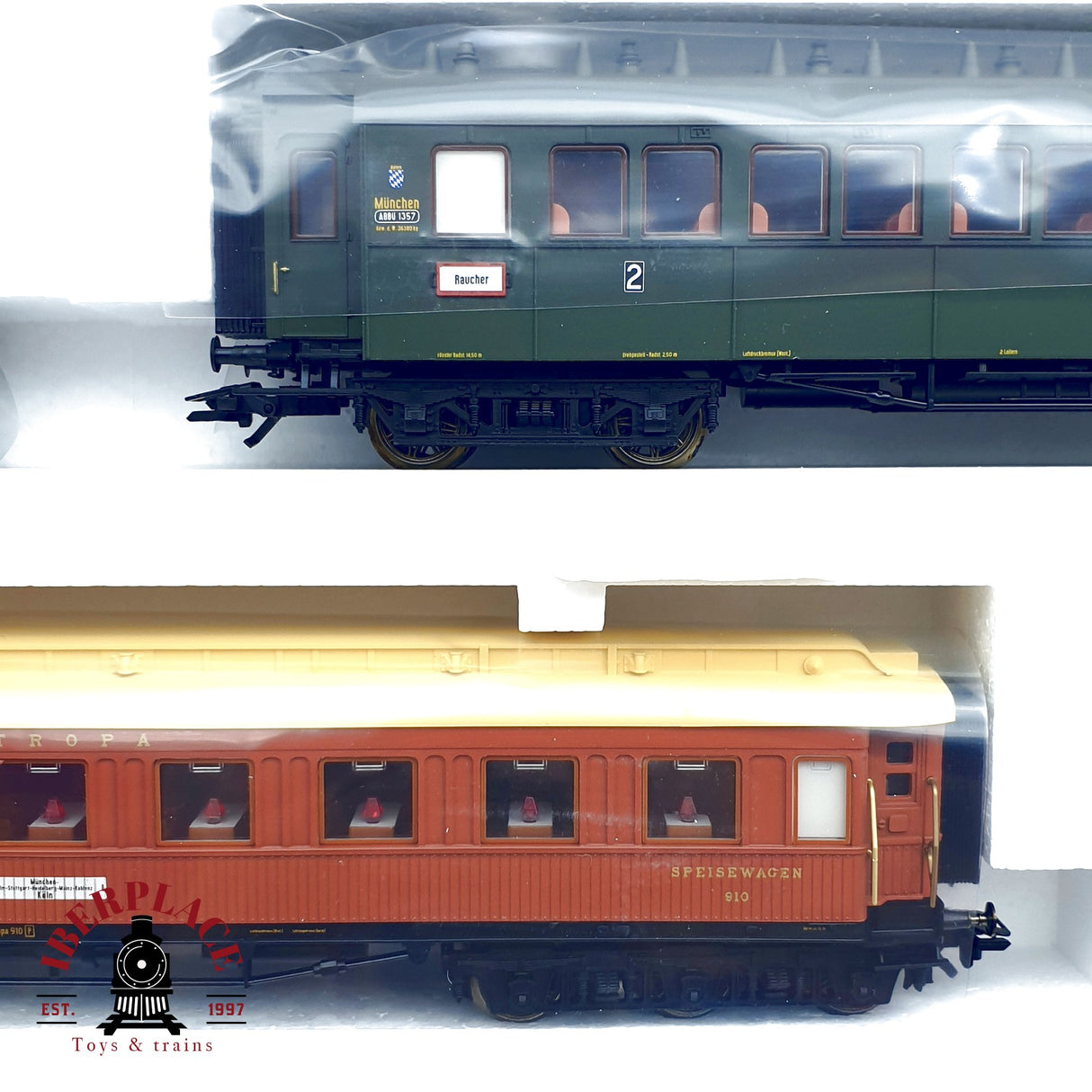 ♻️ Märklin 42765 Set de vagones para tren rápido Mitropa H0 escala 1:87 E20