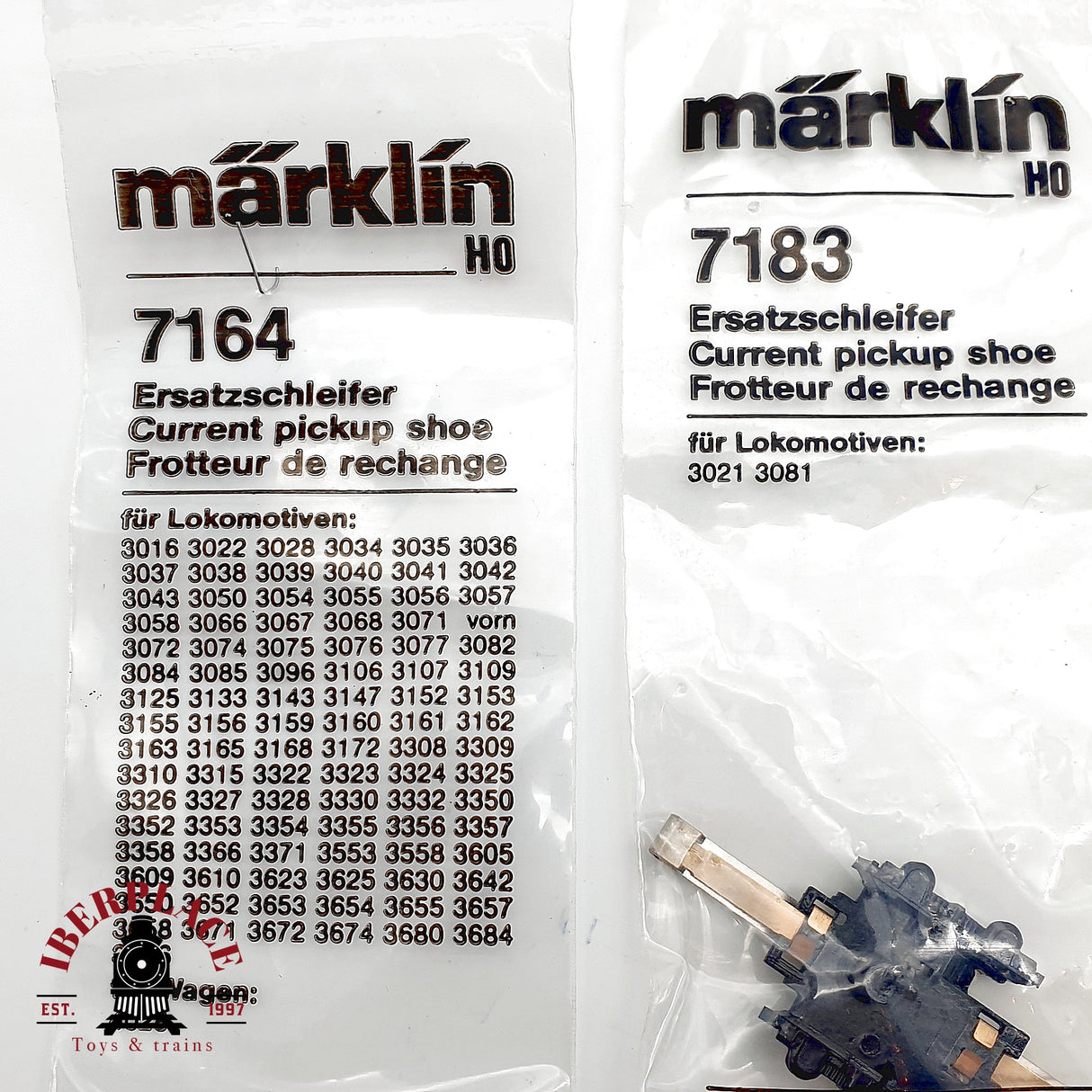 ♻️ Märklin Lote Recambios 7164 7183 7185 Patines 60030 Escobillas AC H0 Escala 1:87