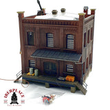 ♻️ Edificio industrial Fabrica de maquinaria ladrillo con figuras maqueta Escala H0 1:87