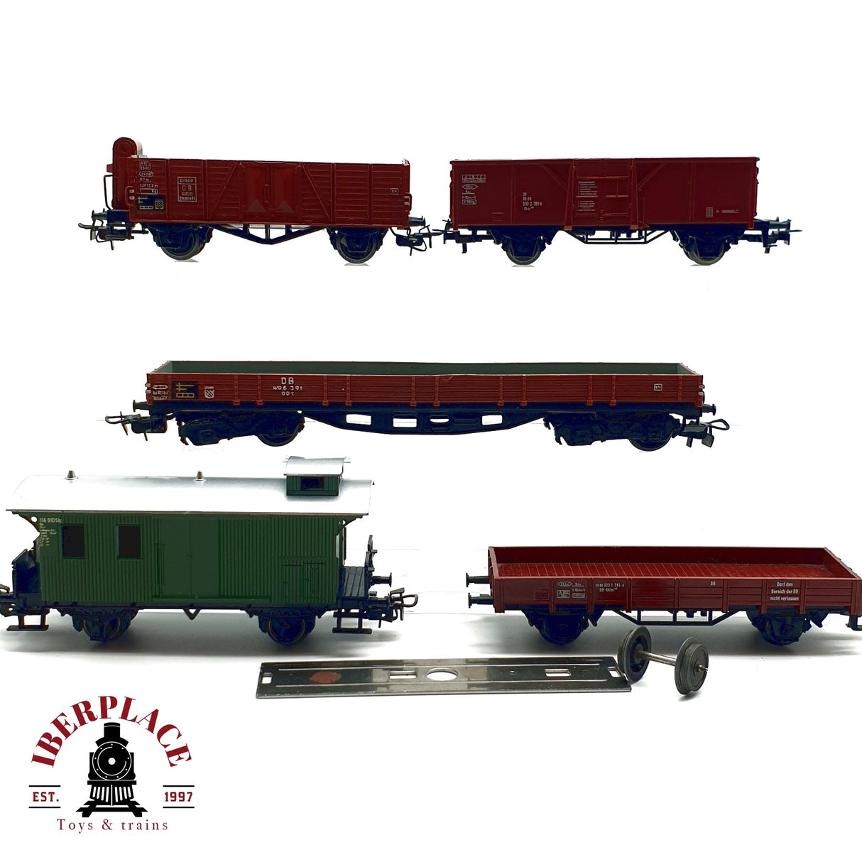 ♻️ Märklin 5x vagones plataforma y de borde alto DB piezas o repuestos H0 escala 1:87 E20