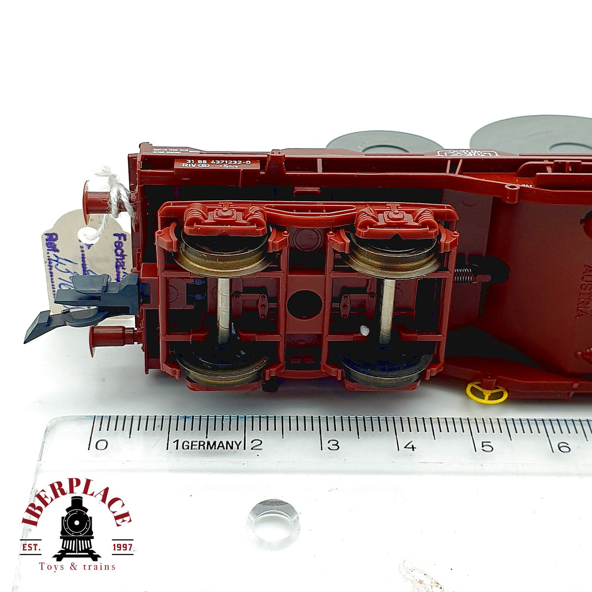 ♻️ Roco 4396D Vagón Pesado 4 Ejes DB Carga Bobinas Acero Coils DC H0 Escala 1:87