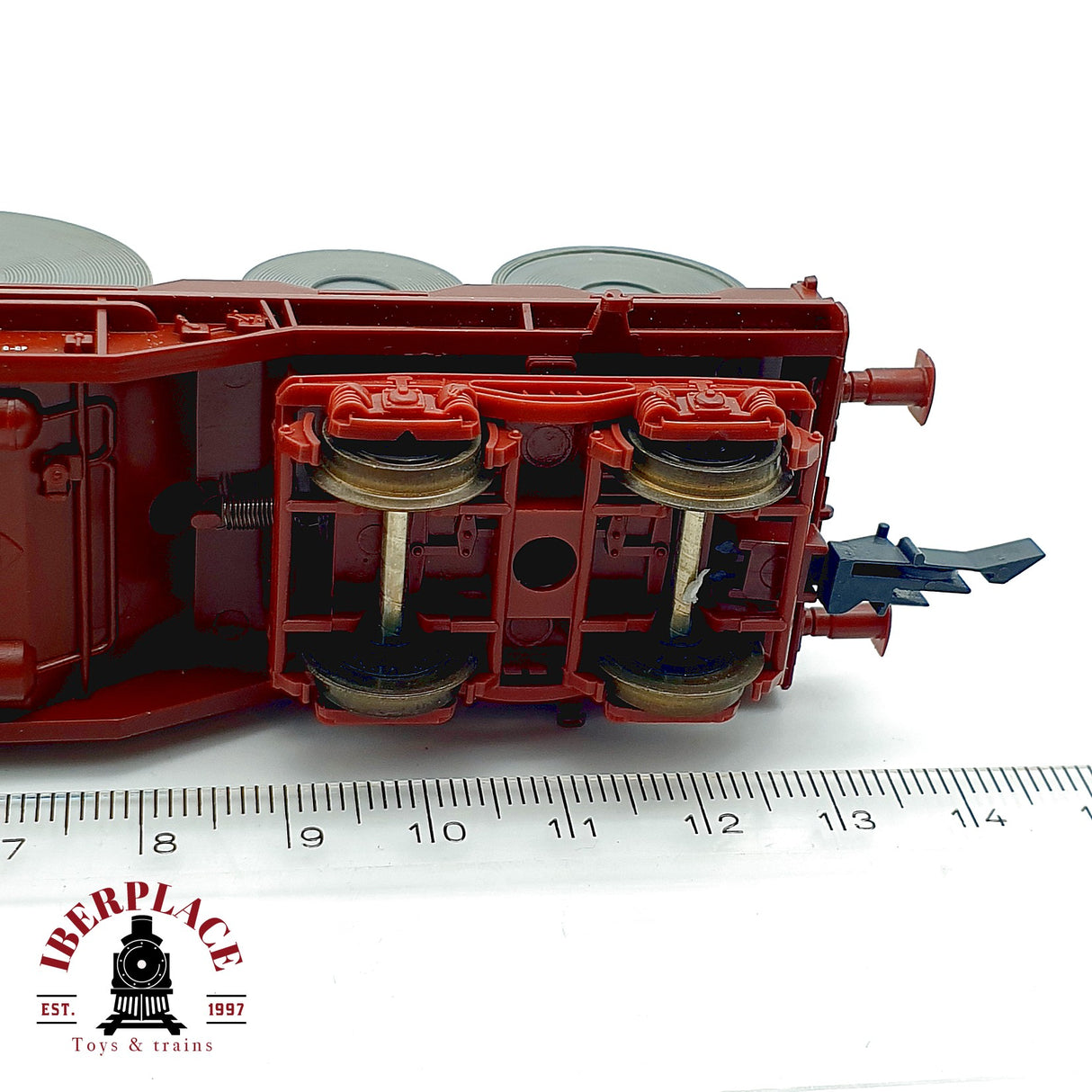 ♻️ Roco 4396D Vagón Pesado 4 Ejes DB Carga Bobinas Acero Coils DC H0 Escala 1:87