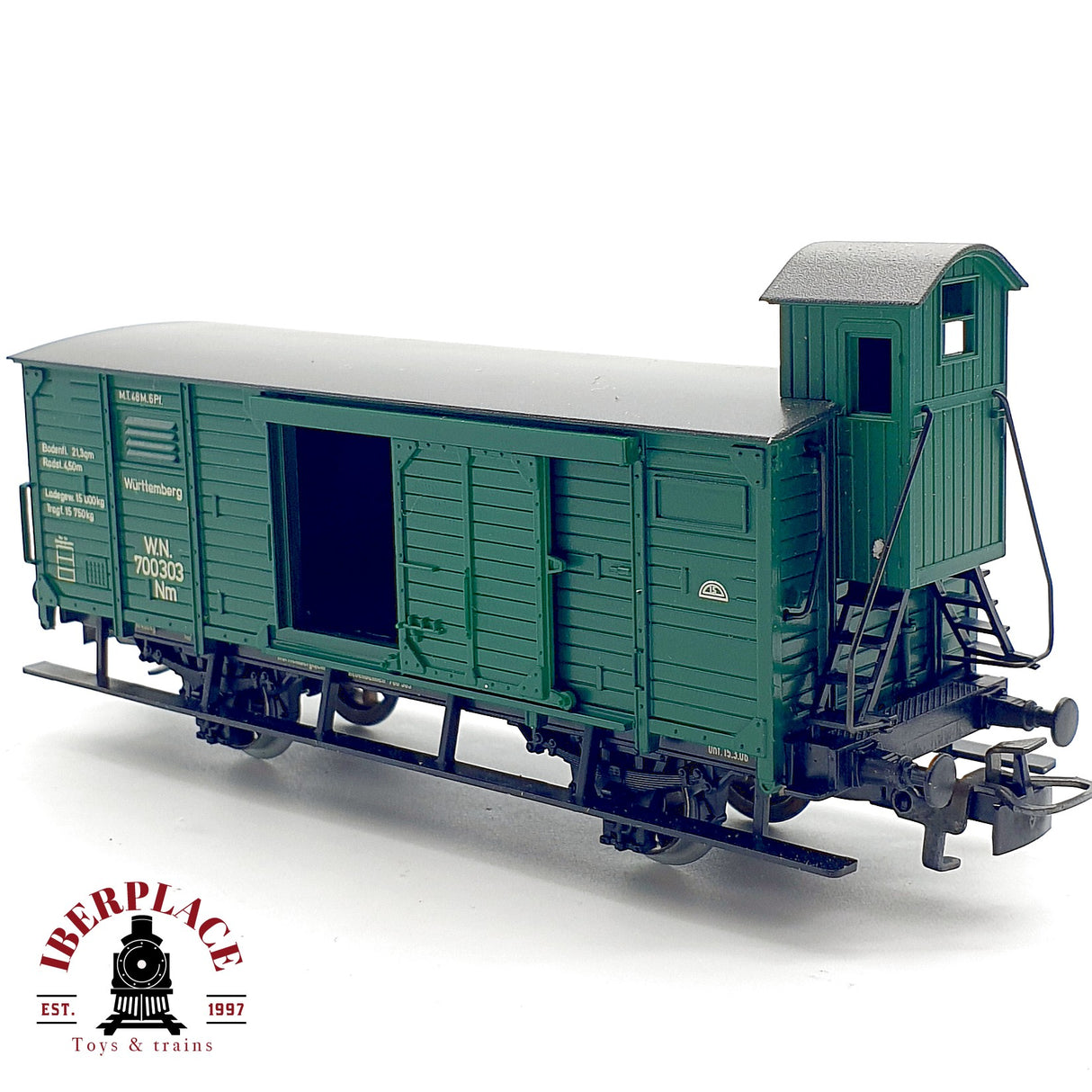 ♻️ Märklin 4679 Vagón Cerrado Garita Freno K.W.St.E. W.N. 700303 AC H0 Escala 1:87