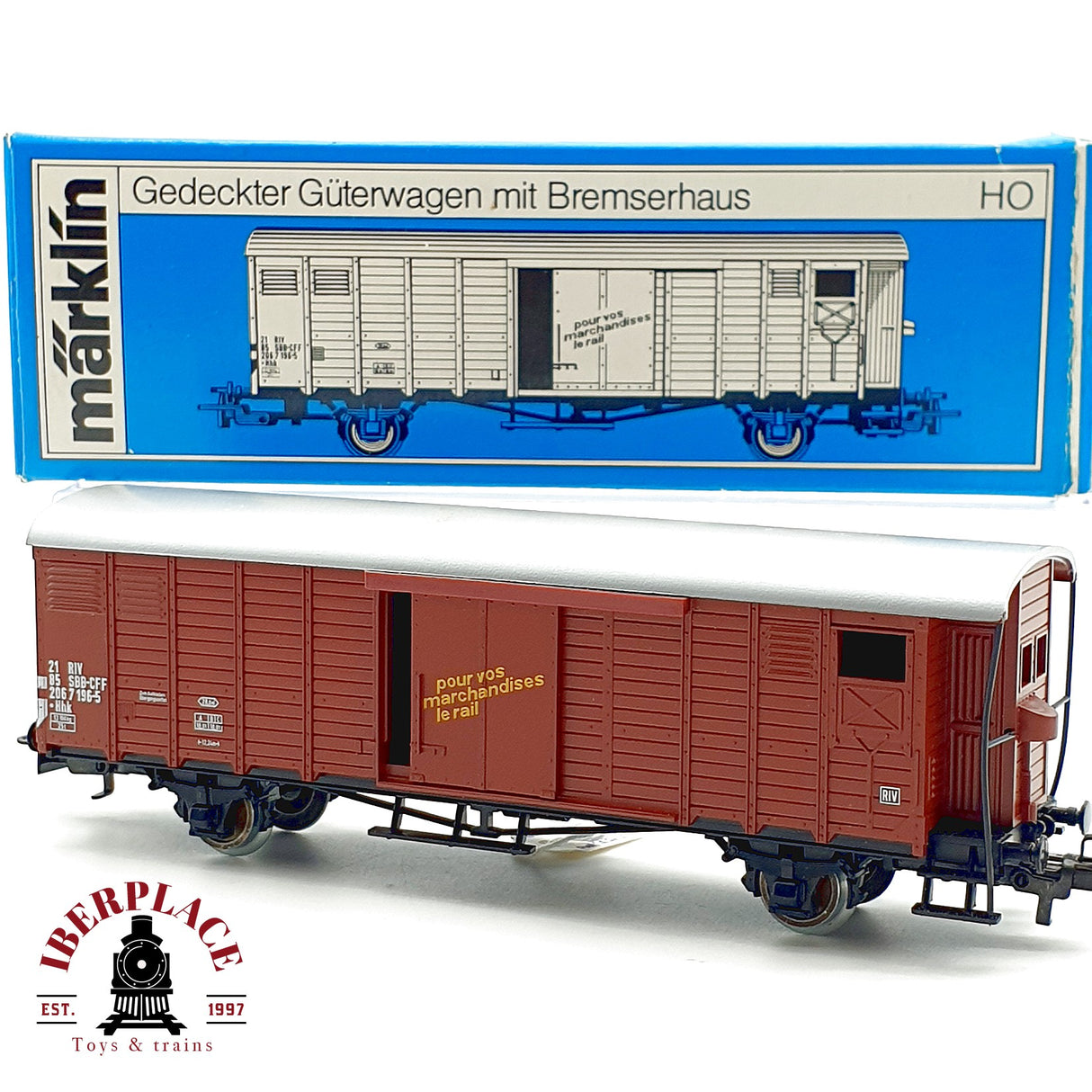 ♻️ Märklin 4698 Vagón Cerrado Garita SBB CFF FFS Mercancías Suiza AC H0 Escala 1:87