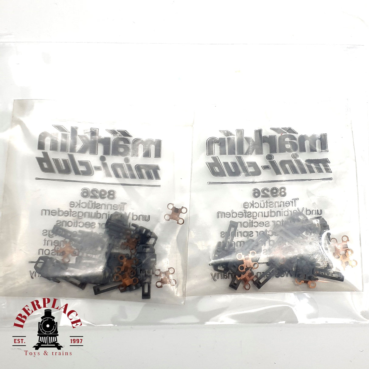 ♻️ 2x Märklin 8926 separadores y resortes de conexión piezas de repuesto H0 escala 1:87 V10