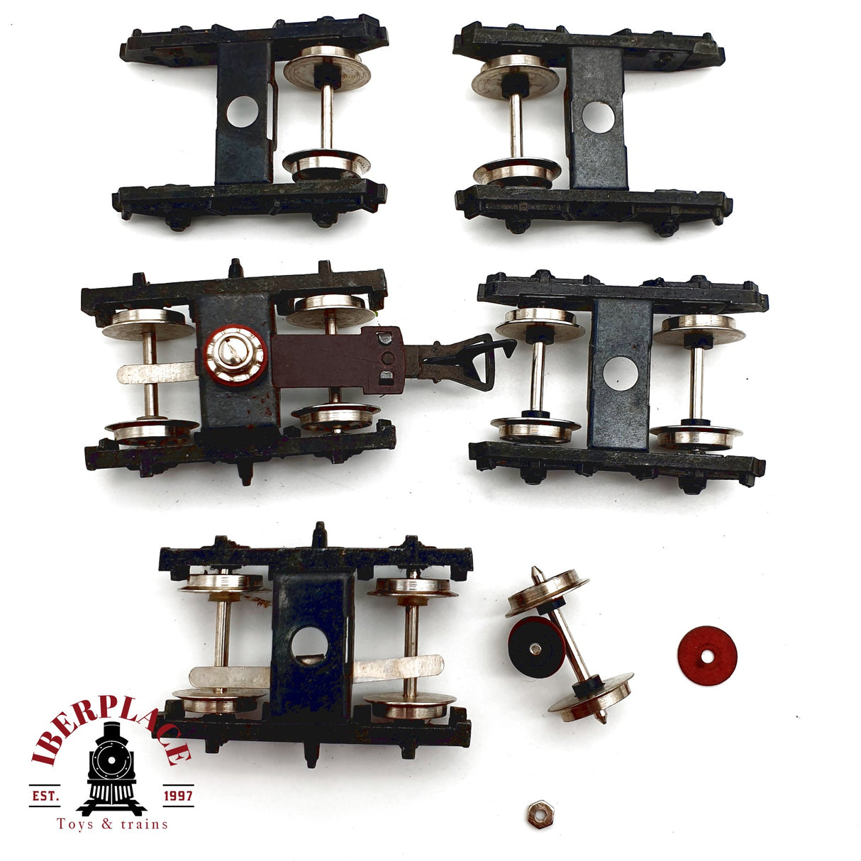 ♻️  5x Bogies para repuestos de vagones H0 escala 1:87 E20 4/7