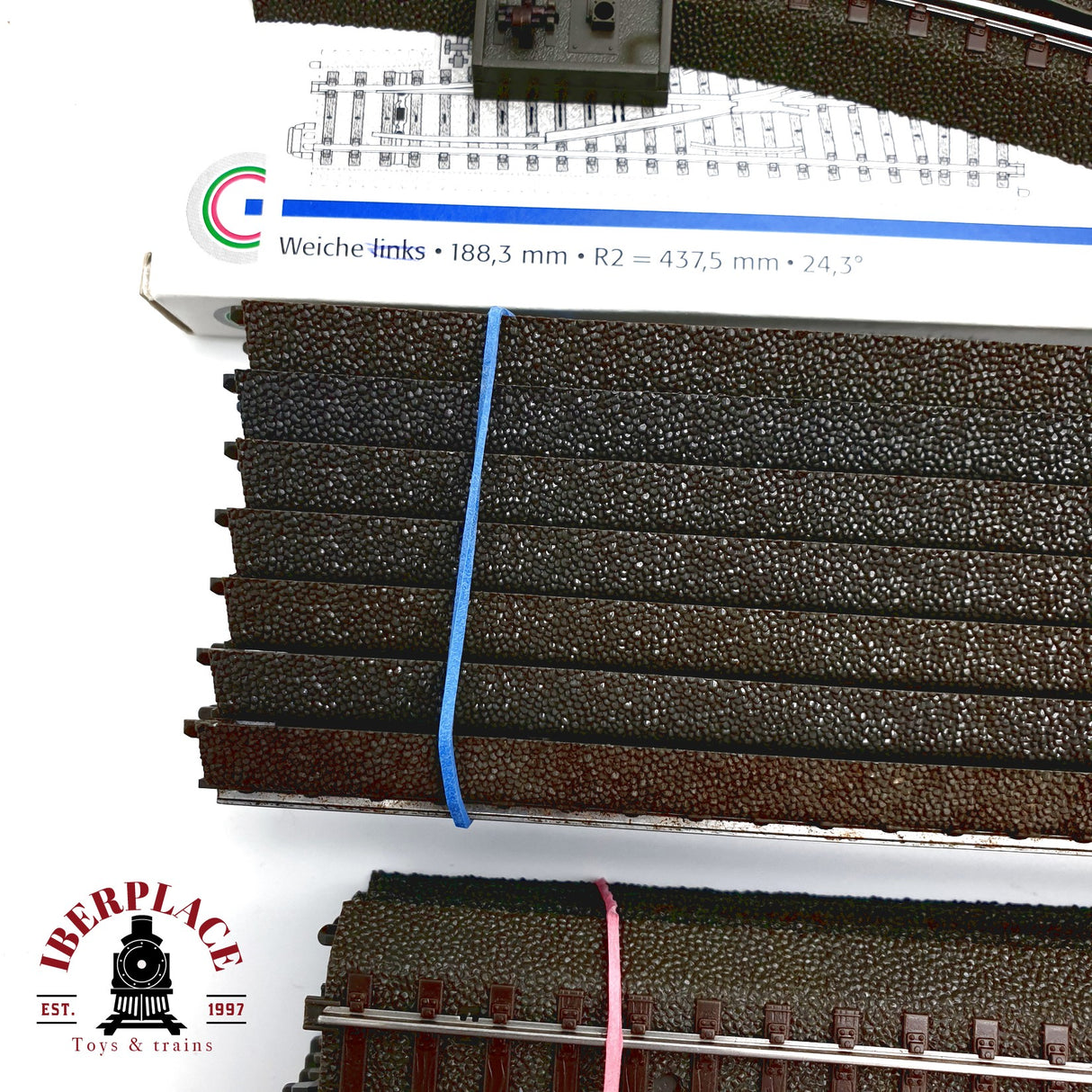 ♻️ Märklin Lote vias rectas, curvas, tope de vías, pupitres de mando sistema C H0 escala 1:87 E20