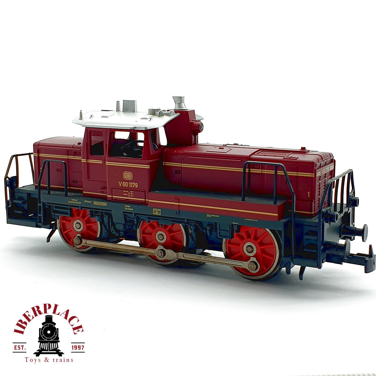 ♻️ Märklin Locomotora Diésel V 60 1179 DB Roja Telex Metal 3065 H0 Escala 1:87