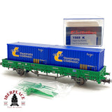 ♻️ Electrotren 1569K Vagon Ks RENFE 2 contenedores Transporte Combinado DC Escala H0 1:87
