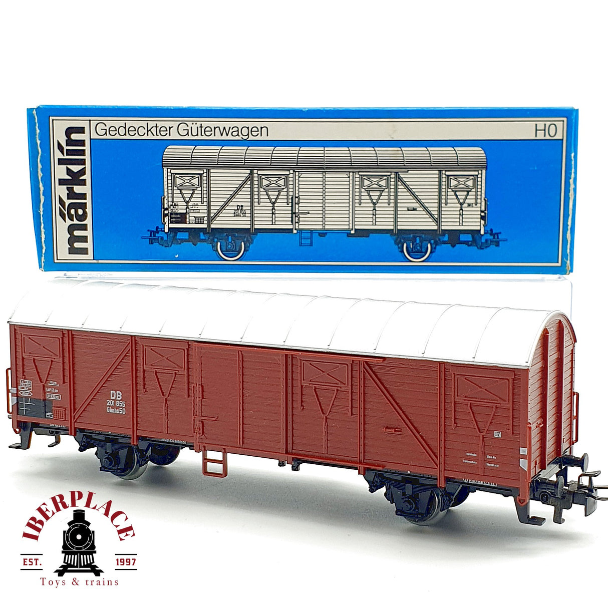 ♻️ Märklin 4700 Vagón Cerrado DB Glmhs 50 Mercancías Techo Curvo AC H0 Escala 1:87