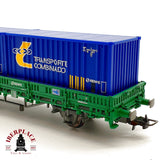 ♻️ Electrotren 1569K Vagon Ks RENFE 2 contenedores Transporte Combinado DC Escala H0 1:87