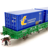 ♻️ Electrotren 1569K Vagon Ks RENFE 2 contenedores Transporte Combinado DC Escala H0 1:87