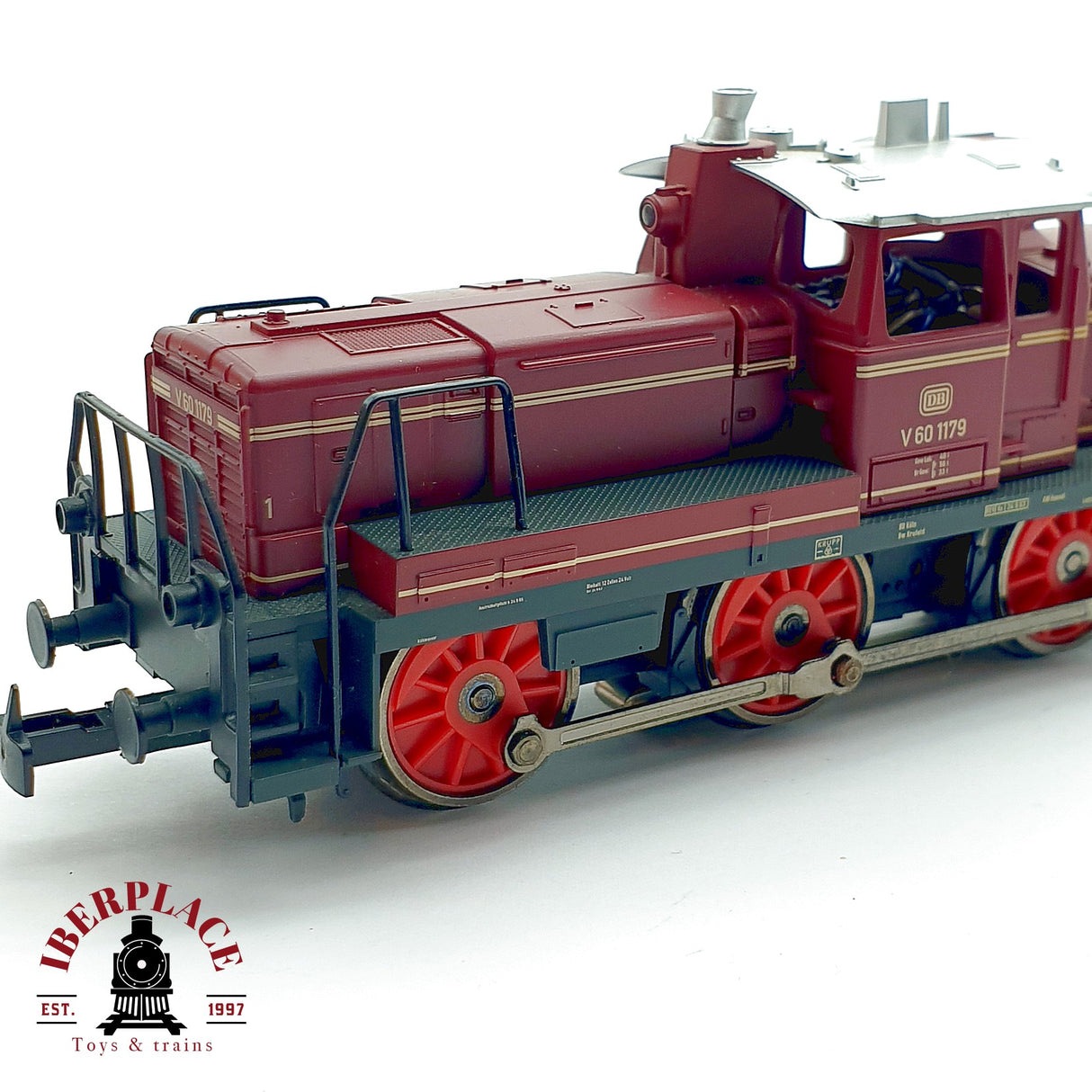 ♻️ Märklin Locomotora Diésel V 60 1179 DB Roja Telex Metal 3065 H0 Escala 1:87