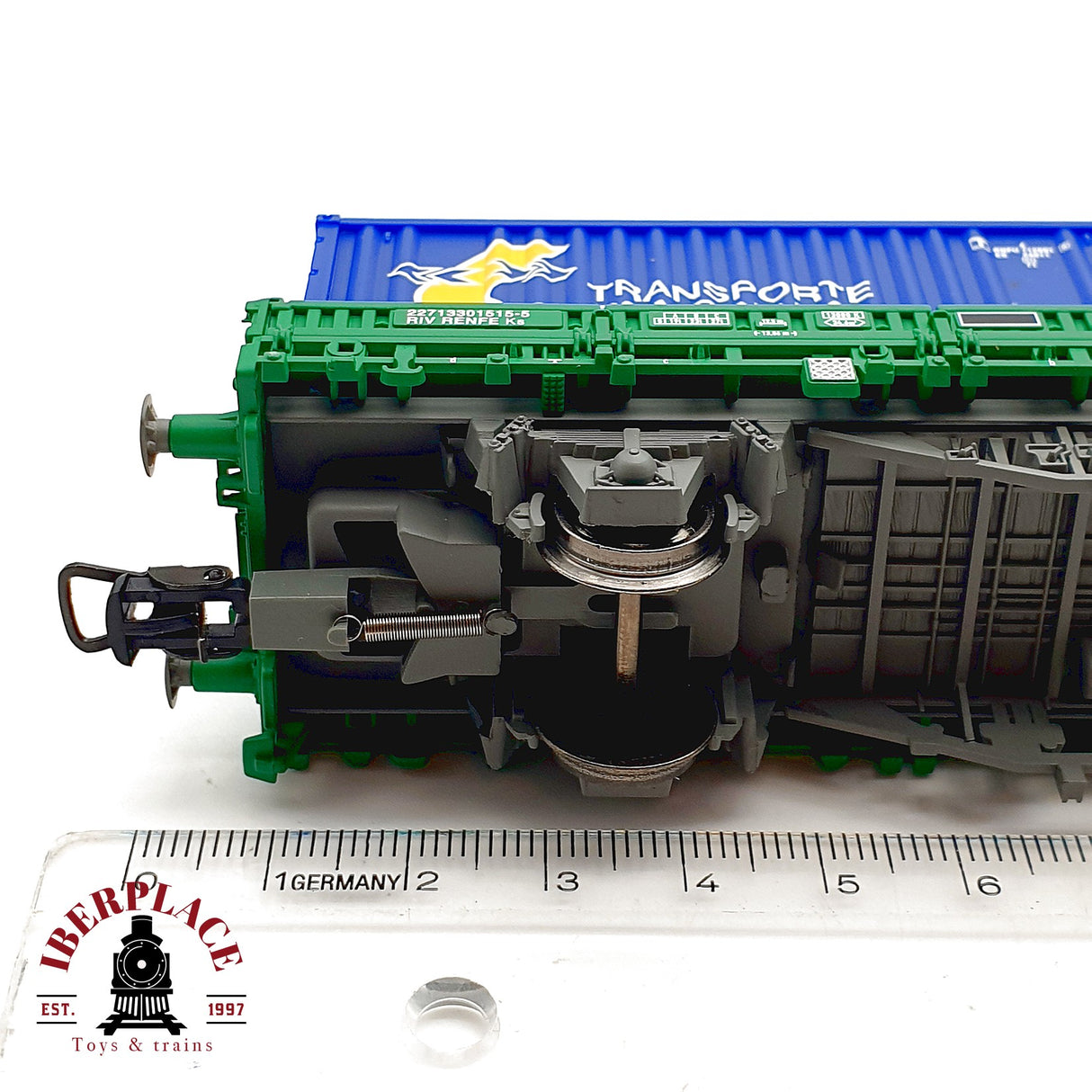 ♻️ Electrotren 1569K Vagon Ks RENFE 2 contenedores Transporte Combinado DC Escala H0 1:87