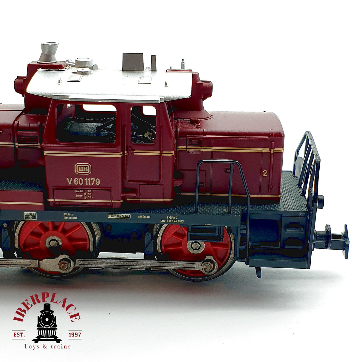 ♻️ Märklin Locomotora Diésel V 60 1179 DB Roja Telex Metal 3065 H0 Escala 1:87