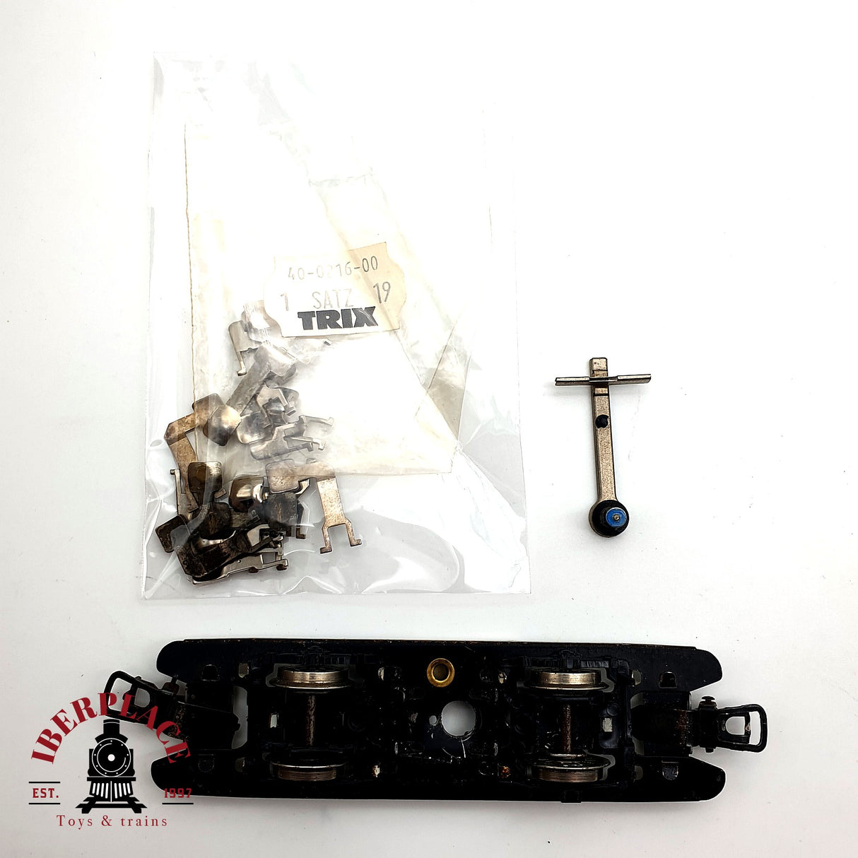 ♻️ Märklin Trix Bogie de metal, patin de banda piezas de repuesto H0 escala 1:87 V10