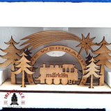 ♻️ Märklin 48409 vagón plataforma con escena navideña en madera H0 escala 1:87 E19
