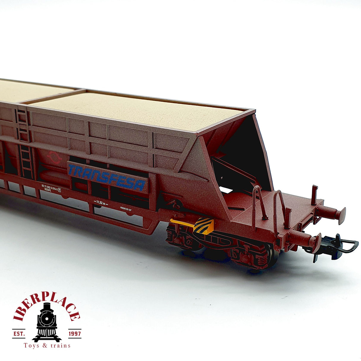 ♻️ Electrotren 5755 Vagon tolva de arena envejecida Transfesa RENFE Escala H0 1:87 DC