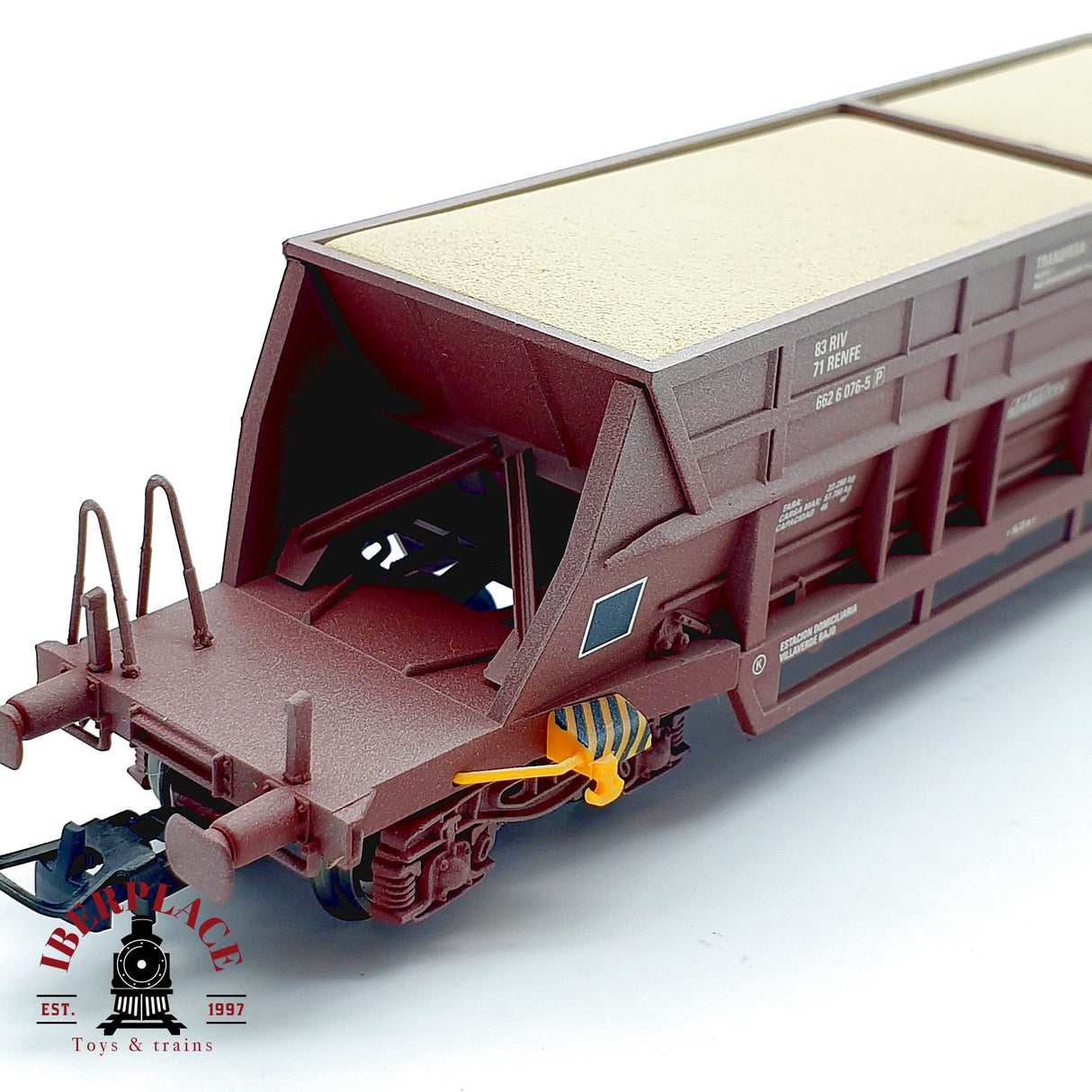 ♻️ Electrotren 5755 Vagon tolva de arena envejecida Transfesa RENFE Escala H0 1:87 DC