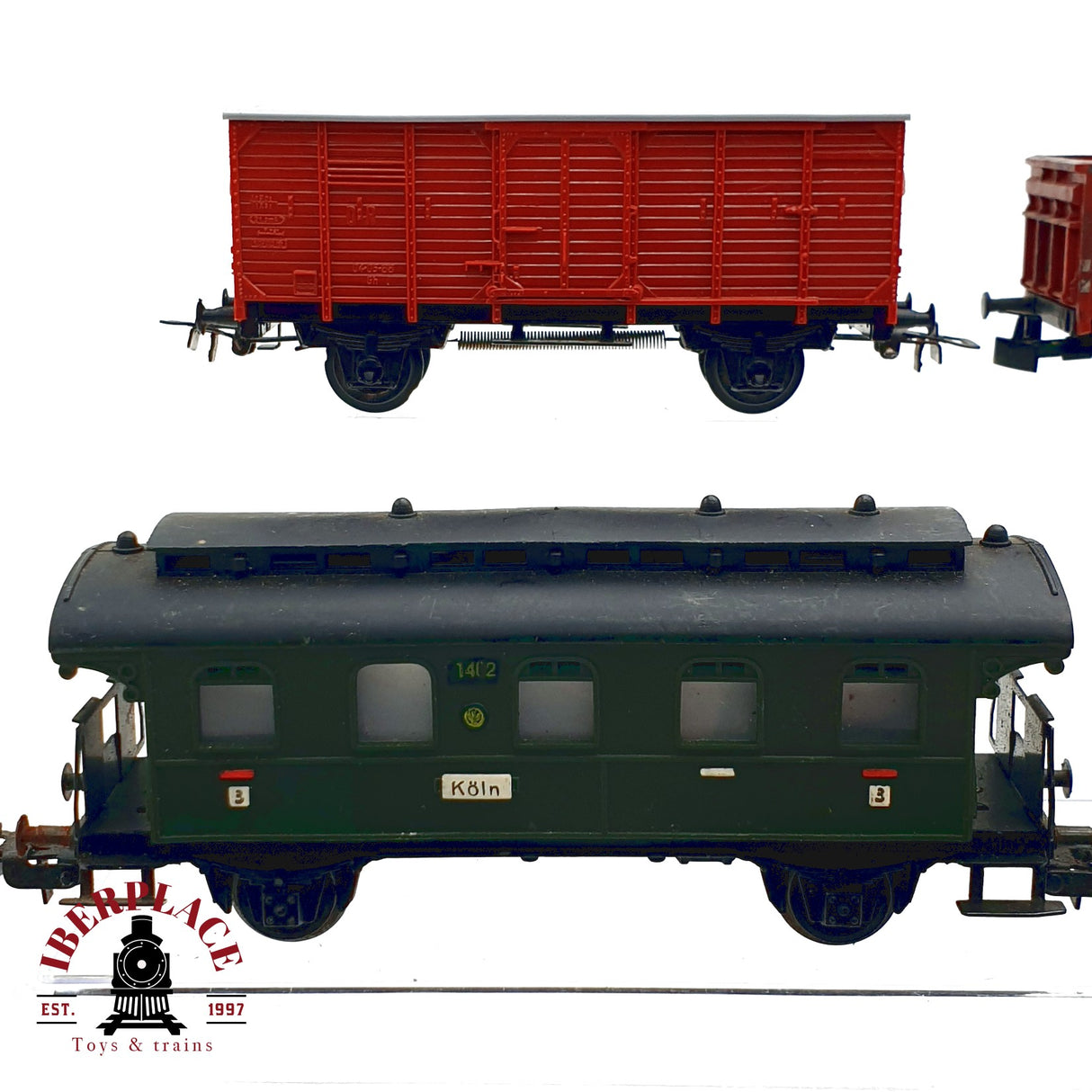 ♻️ 7x Märklin Fleischmann vagones mercancias DB DR para piezas o repuestos H0 escala 1:87 E20