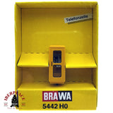 ♻️ BRAWA 5442 cabina telefonica con luz LED H0 escala 1:87 E19
