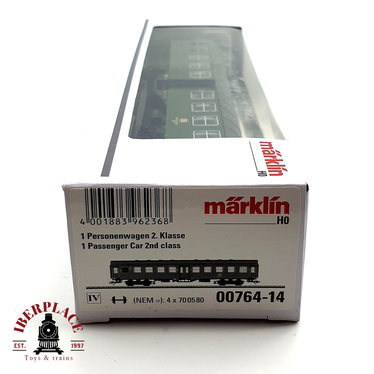 ♻️🔒 Märklin 00764 vagón pasajeros de remodelacion 1ª/2ª clase H0 escala 1:87