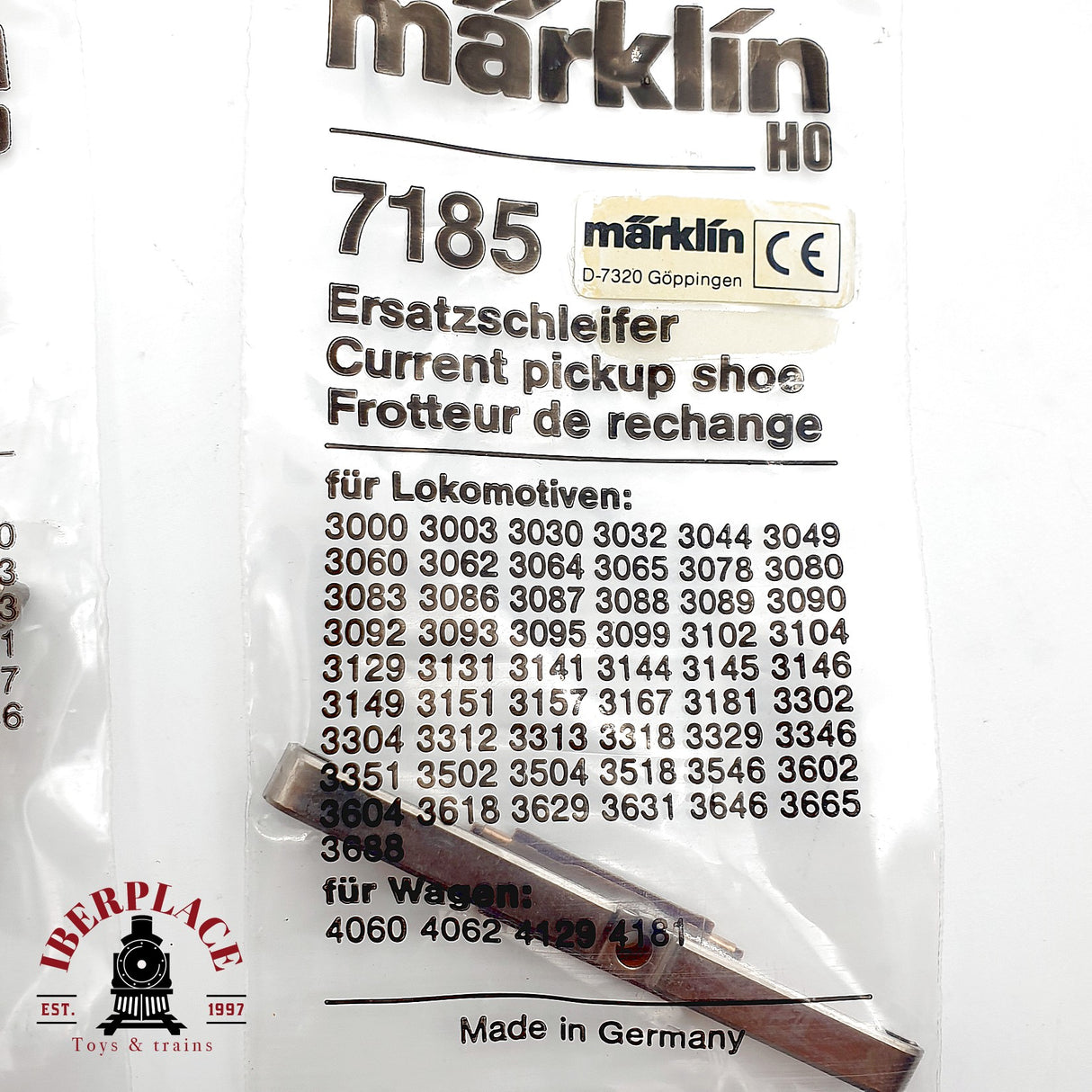 ♻️ Märklin Lote Recambios 2x 7185 Patines + Patines Especiales BR 52 BR 98 H0 Escala 1:87