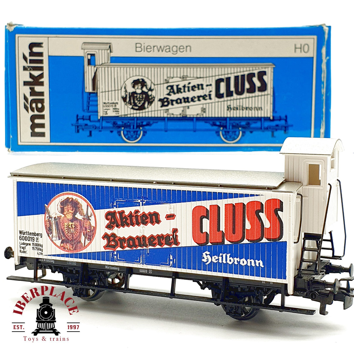 ♻️ Märklin 4780 Vagón Cervezero Garita Aktien Brauerei Cluss Heilbronn AC H0 Escala 1:87